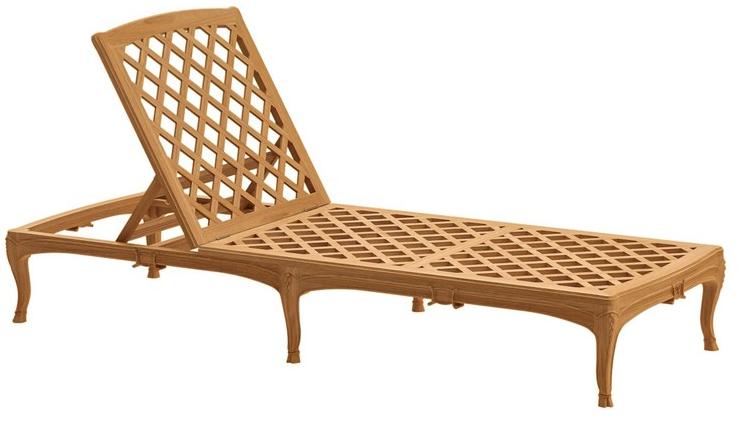 ASTELLO Садовая кушетка из тикового дерева Fleur de lys sun-id-1493384 - Вид №1