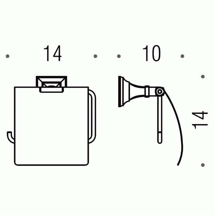 B3291 BR Держатель туалетной бумаги с крышкой (бронза) COLOMBO PORTOFINO Colombo Design - Вид №1