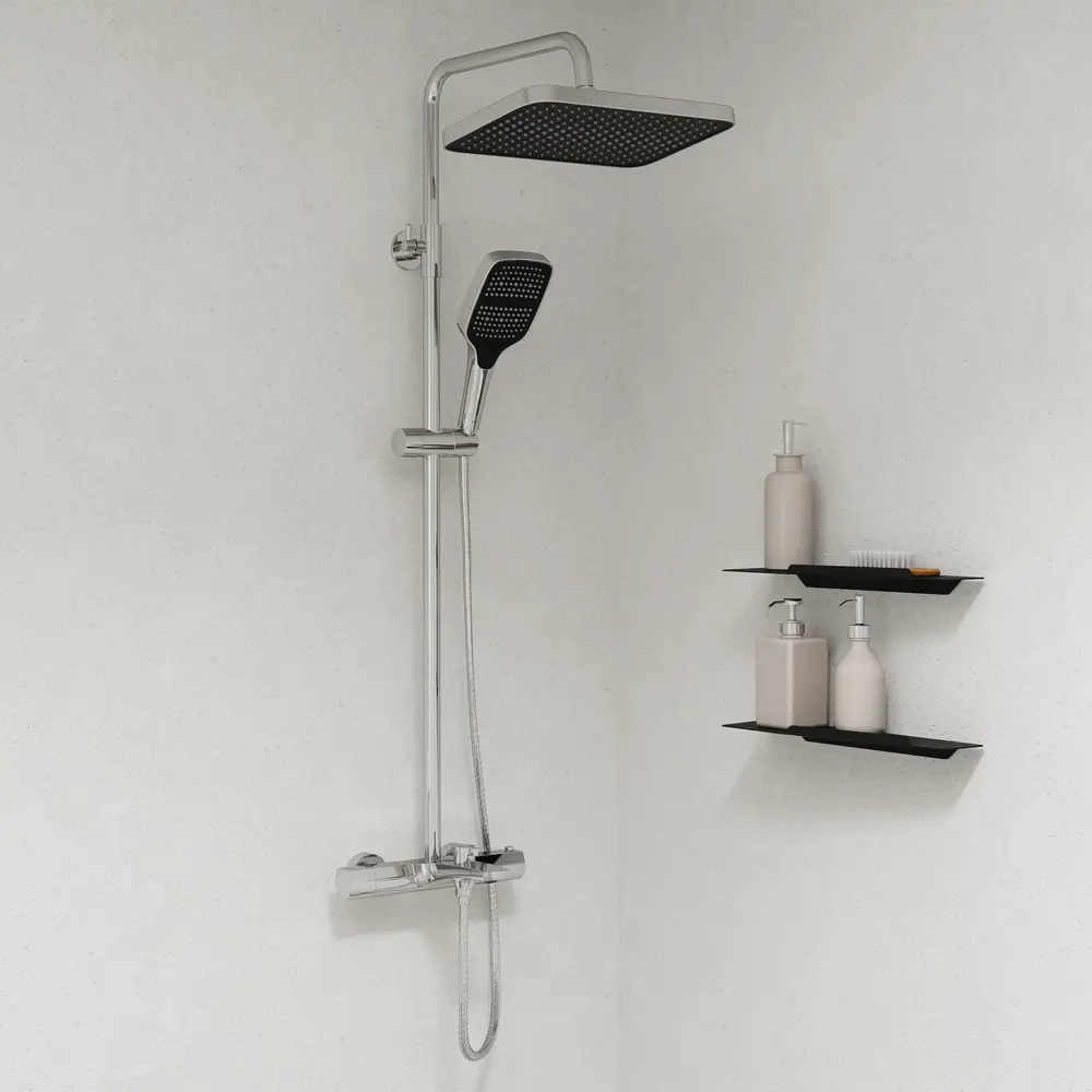 89392202 Душевая система Iddis Lahta LAHSBTHi06 с термостатом 3 режима цвет хром STLM-1563508