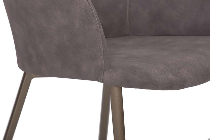 Tonin Casa Мягкое кожаное кресло с подлокотниками Agata T7291 - Вид №3