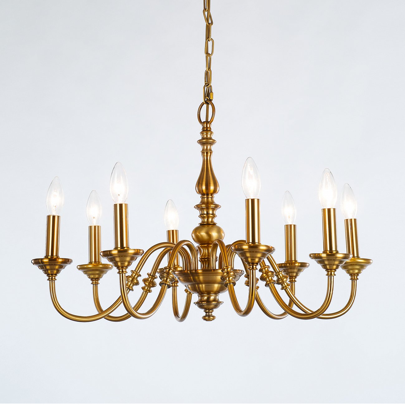 Люстра на 8 ламп золотая Delight Collection MD15027324-8A DELIGHT COLLECTION ДИЗАЙНЕРСКИЕ 00-3883169 Золото;прозрачный  - Вид №2