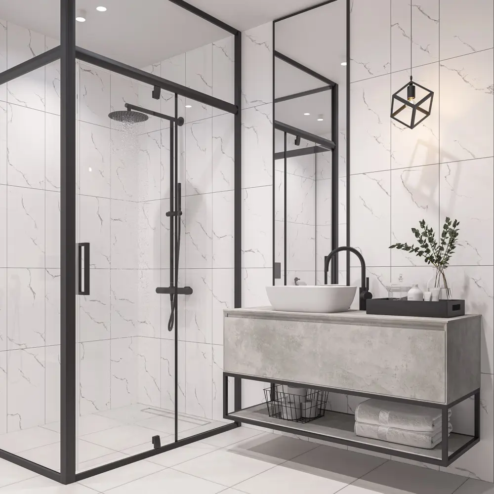 Плитка настенная Euroceramica Calacatta Light 25x50 см 1 м² глянцевая цвет белый серый 89334536 STLM-2203579 EUROCERAMIKA - Вид №5