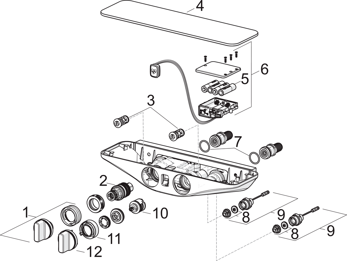 Oras 7562U-15 Смеситель для душа, 6 V 7562U-15 Esteta Wellfit Хром/Серый  - Вид №5