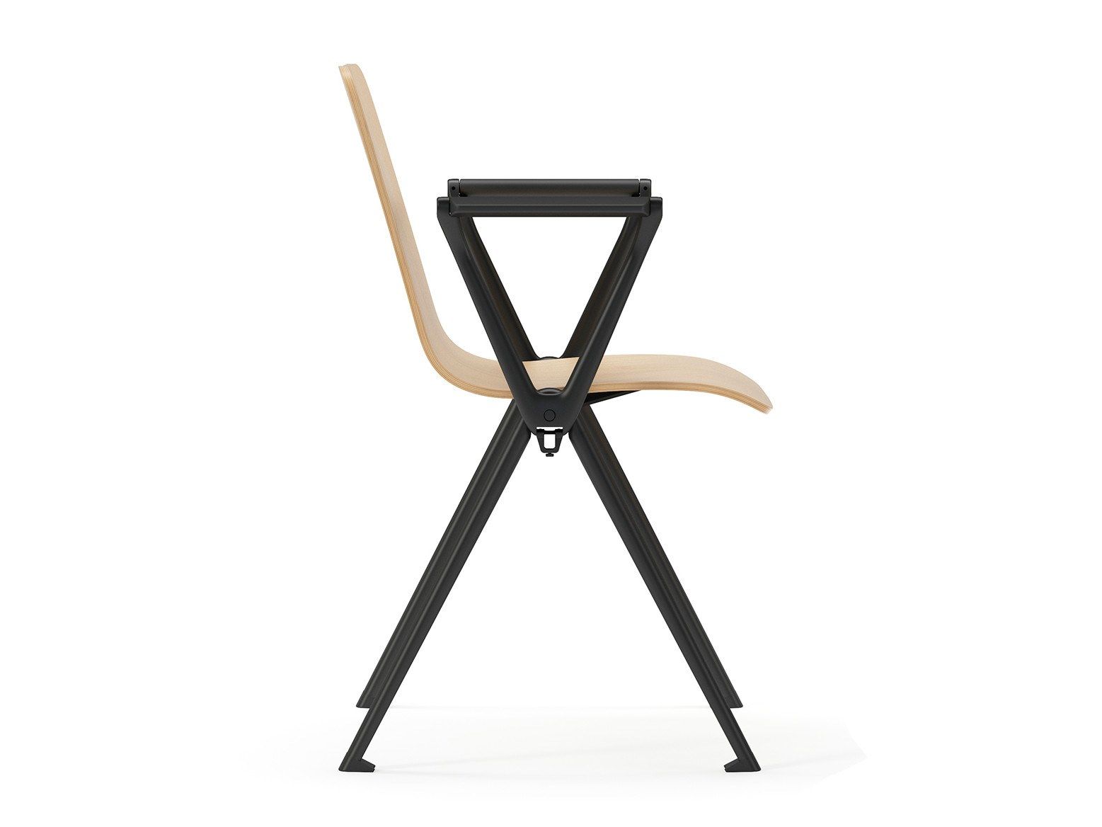 Деревянный штабелируемый стул для конференций с подлокотниками SITLOSOPHY® Lagom ARCH-00104531 - Вид №2