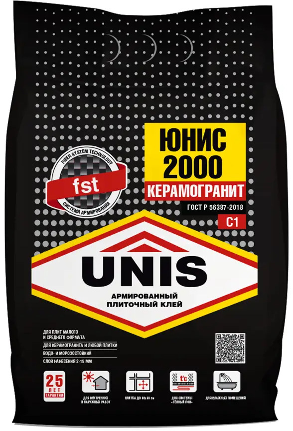 Unis 2000 - универсальный плиточный клей с армированием 13098799