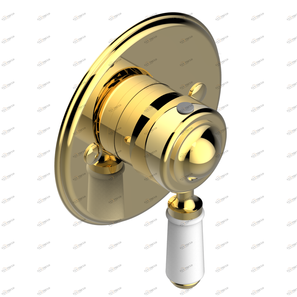 A52-6540B Внешняя часть смесителя для душа однорычажного встраиваемого в стену 06540 Thg-paris Broadway Покрытие PVD золотистый цвет A52 6540B CAT.F