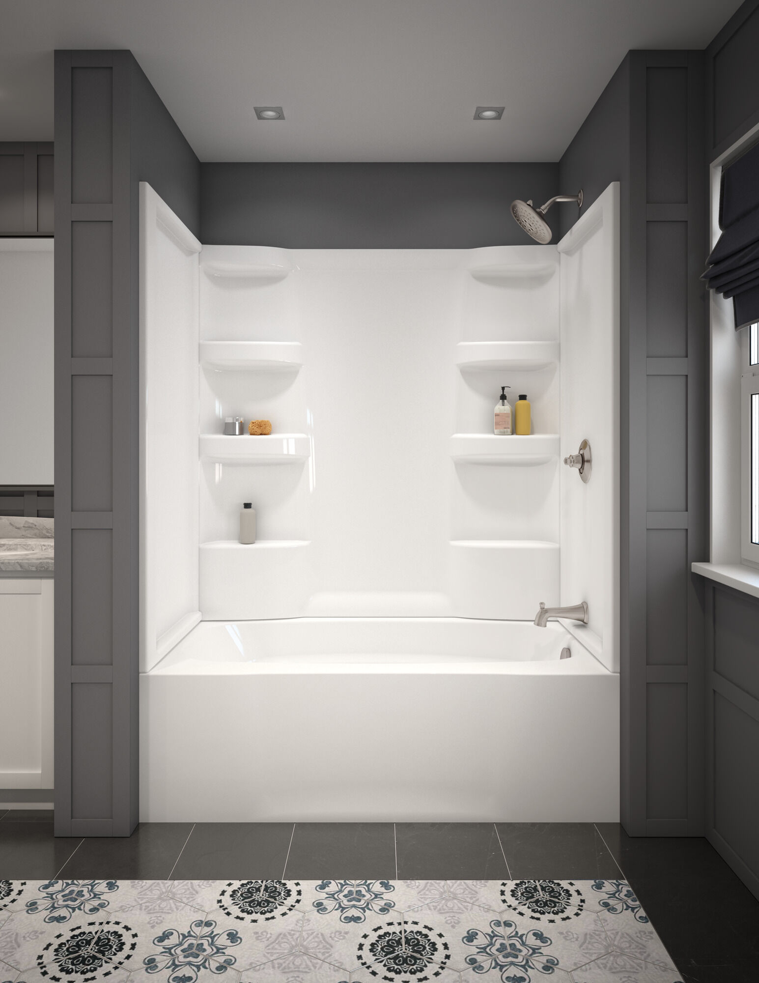 ProCrylic 60 дюймов x 32 дюйма Окружение ванны Delta Faucet B66513-6032-WH - Вид №2