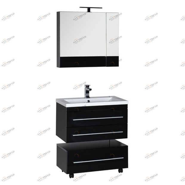 Комплект мебели Aquanet Нота 75 черный (камерино) 00169211