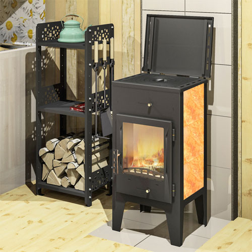 Печь-камин Мета Пехорка 6 с плитой 4882 - Вид №1