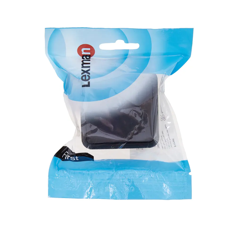 Выключатель LEXMAN First накладной одноклавишный черный матовый 88780874 First 1 STLM-1532042 - Вид №4