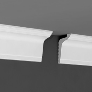 Плинтус потолочный Де-Багет П 08 50/80 (под натяжной потолок,скрытое освещение) (35 шт)