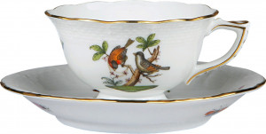 1051640 Herend Чашка чайная с блюдцем 310мл "Ротшильд" Фарфор