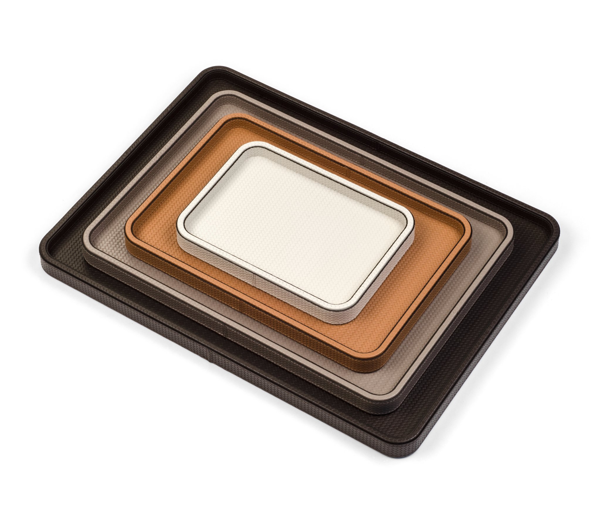Прямоугольный поднос Jane - 50,4X37,2 см / тканая кожа_кремовый Pinetti 00.1487.061.027 - Вид №5