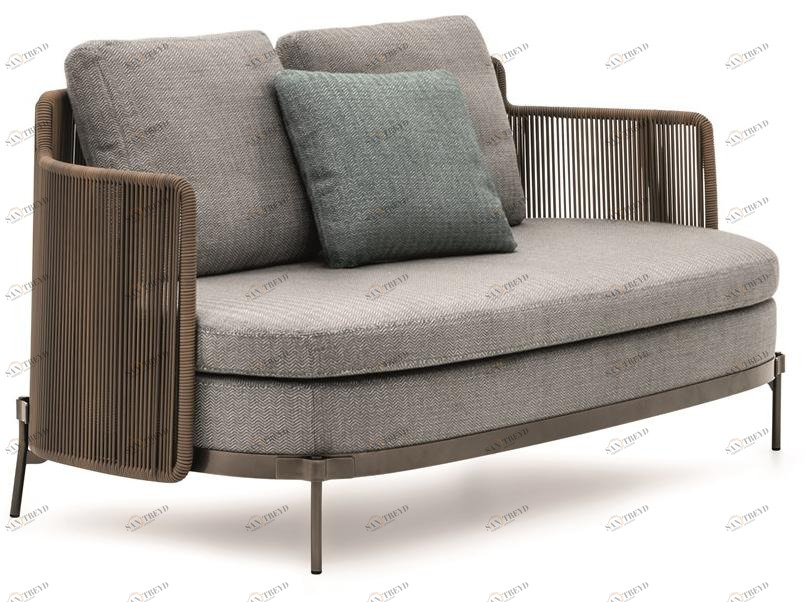 Minotti 2-местный тканевый садовый диван Tape cord outdoor sun-id-1397652