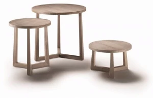 Flexform Круглый журнальный столик из массива дерева Jiff