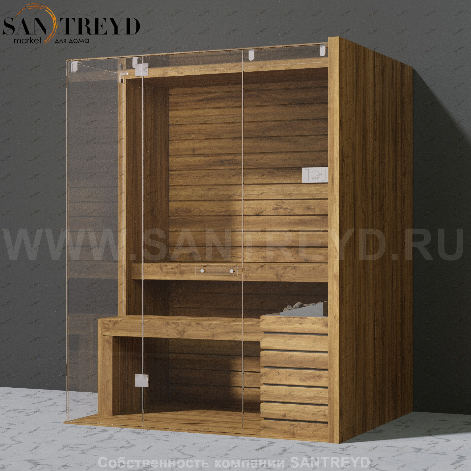 Effegibi SKY CORNER 45 SA55410022 Сауна. Мощность: 4,5 кВт макс. Размеры: длина 170 см, ширина 130 см. Отделка: осина термообработанная.