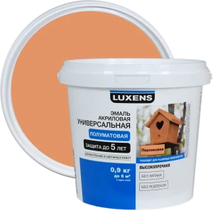 Эмаль Luxens акриловая полуматовая цвет персиковый 0.9 кг