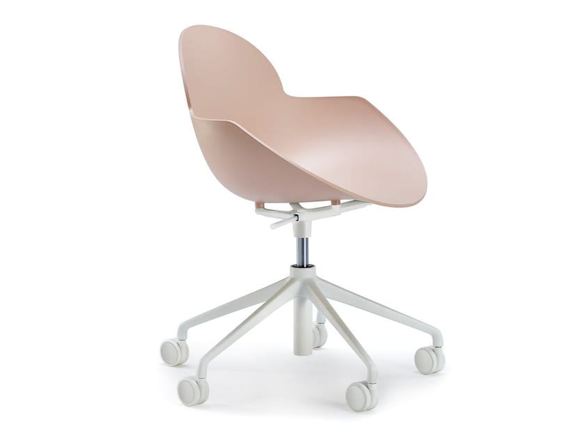 Регулируемый по высоте стул из полипропилена с колесами Infiniti Cookie ARCH-00013932