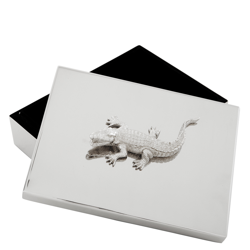 Шкатулка для драгоценностей Croc от Eichholtz EICHHOLTZ EICHHOLTZ 060236 Хром  - Вид №1