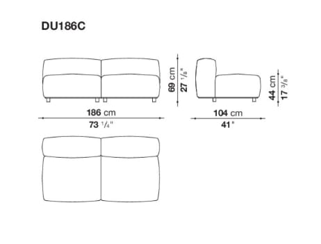 Модульный тканевый диван B&B Italia Dambo ARCH-00043318 - Вид №3
