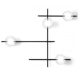 Miloox 1744.220 Настенный светильник с черным каркасом MIKADO.