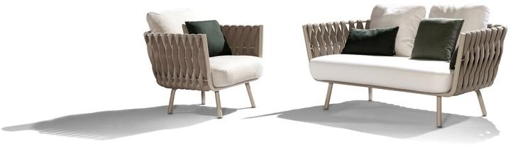 TRIBÙ Садовое кресло из ткани с подлокотниками Tosca sun-id-1504232 - Вид №8