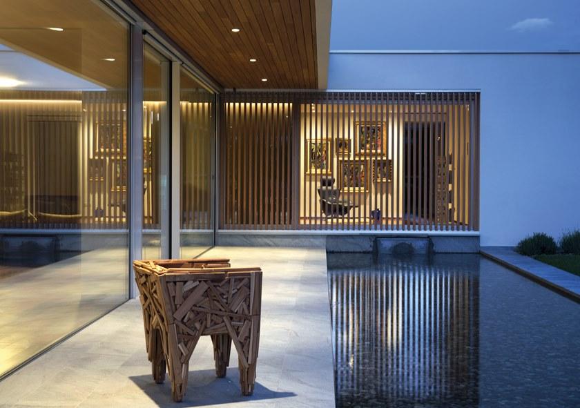 edra Стул с подлокотниками из натуральных деревянных планок Favela Fav010 - Вид №5