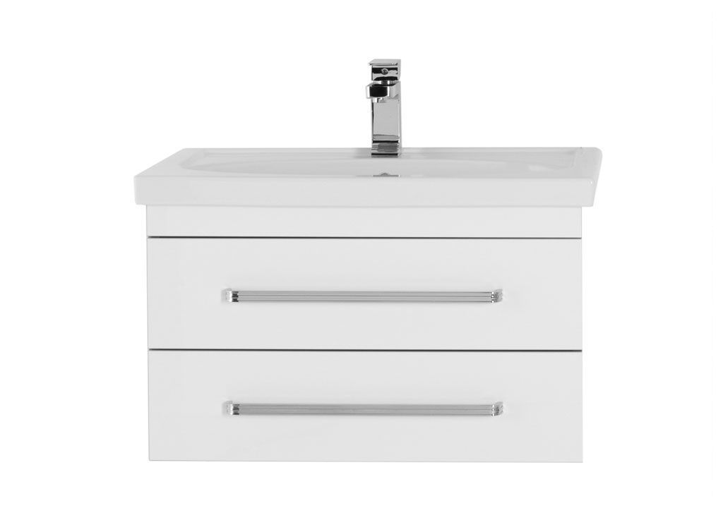 Тумба под раковину Aquanet Сиена 70 белый (подвесной 2 ящика) sun-id-270649 - Вид №2