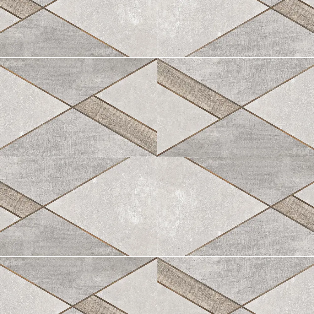 Плитка настенная Azori Global Geometry 31.5x63 см 1.59 м² цвет серый STLM-2170049 - Вид №1