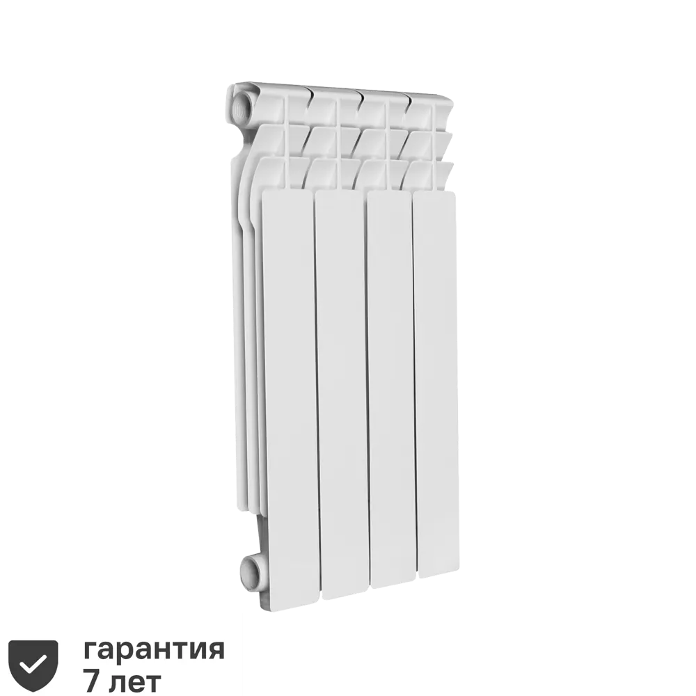 Радиатор секционный Oasis Aluminium 500/70 4 секции боковое подключение алюминий белый STLM-2016342