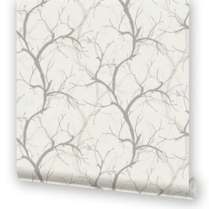 Обои флизелиновые Московская Обойная Фабрика Деревья Листья Маки бежевые 1.06 м 4004-5