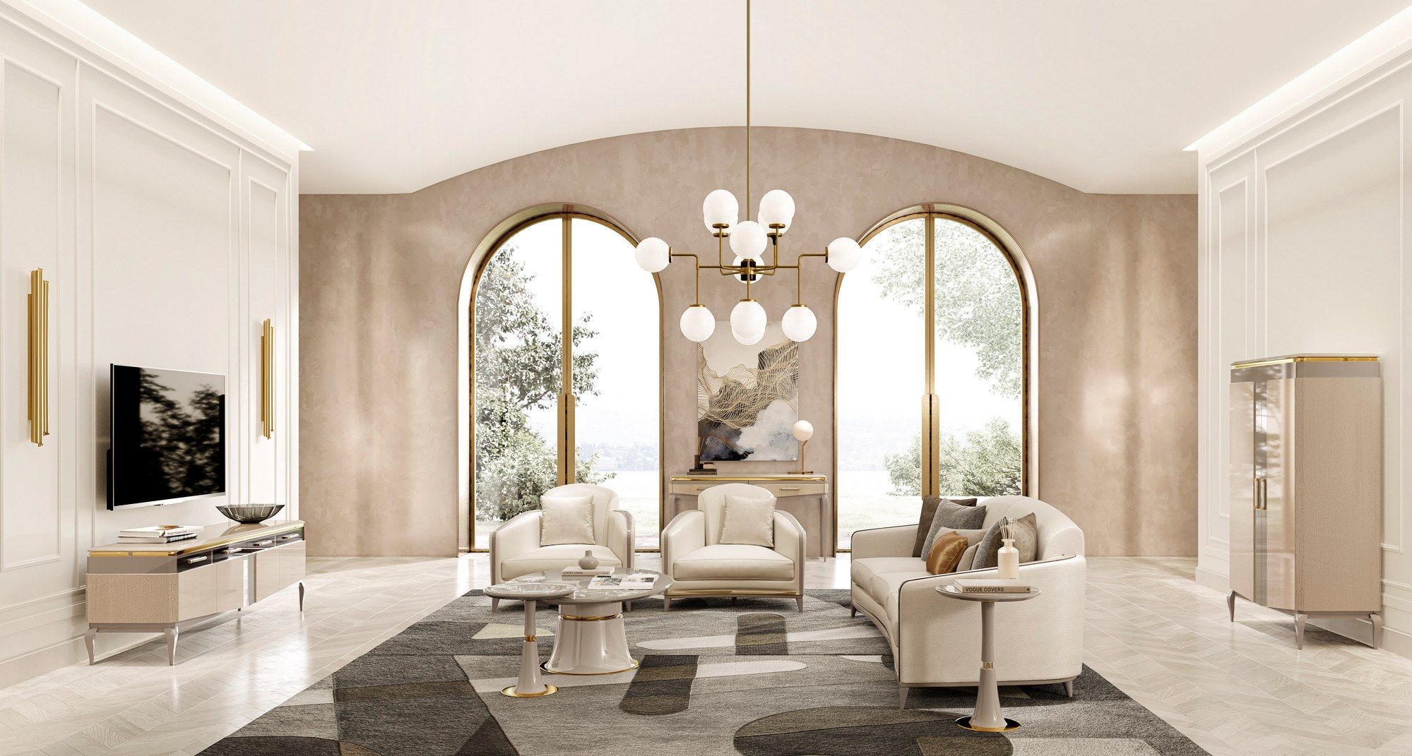 Деревянная прямоугольная консоль с ящиками A.R. Arredamenti Виктор ARCH-00148604 - Вид №3