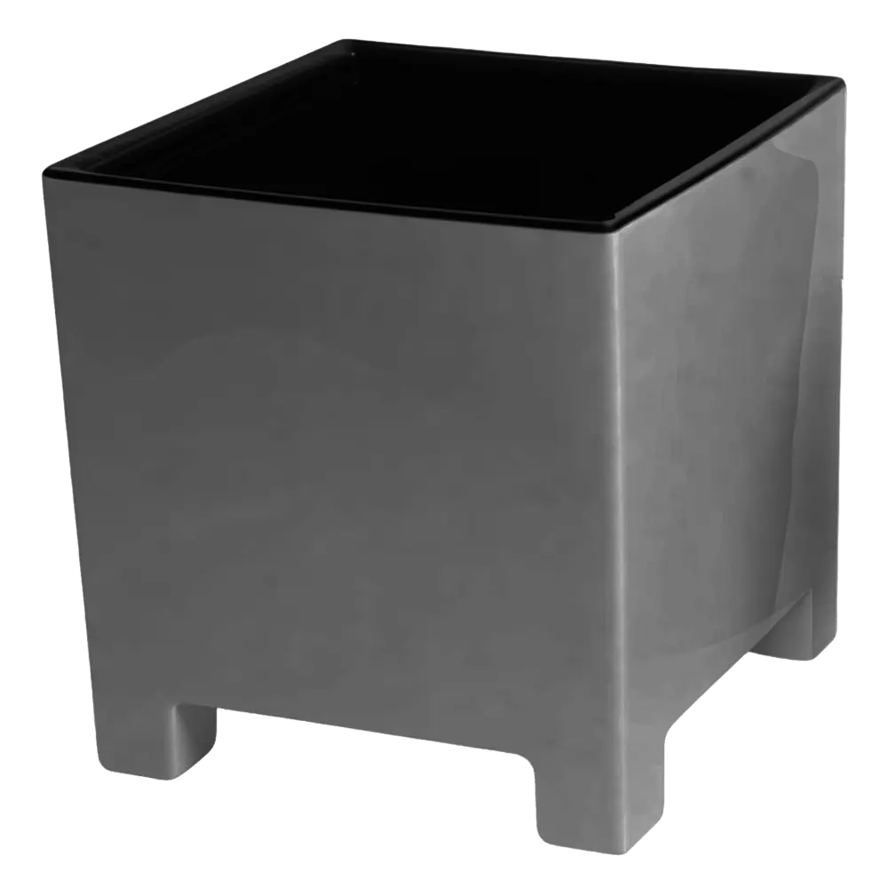 Кашпо Evergreen Design Нард 14x14x14 см v2.1 л пластик серый муссон 89452966 STLM-2045712