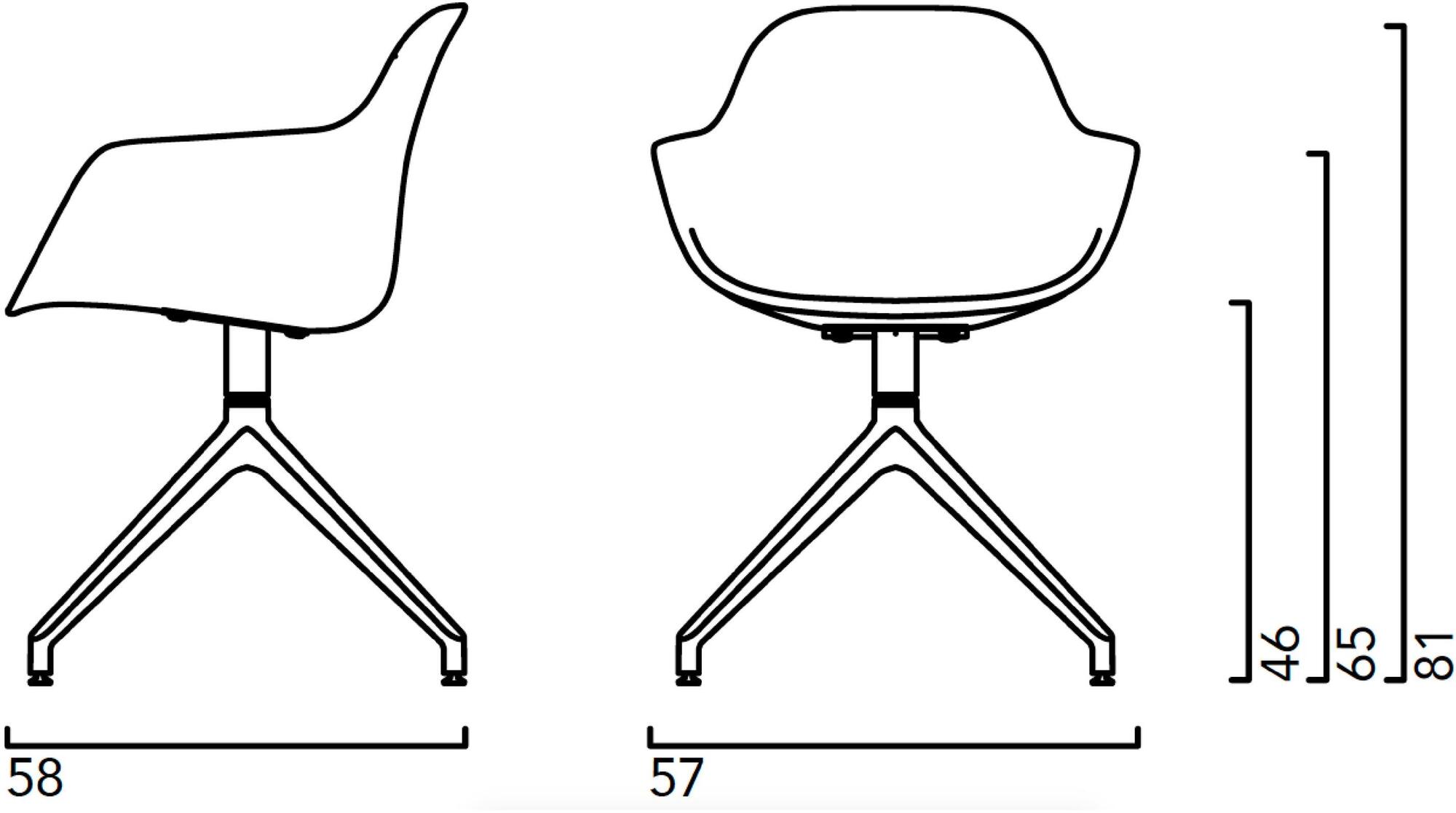 Crassevig Кресло на козлах с подлокотниками из полипропилена Pola sun-id-1469003 - Вид №3