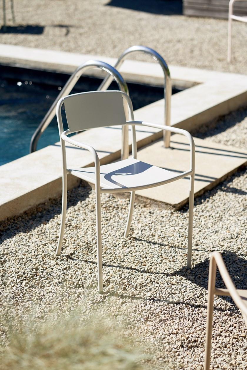 Tolix Садовый стул из нержавеющей стали с подлокотниками Patio 07392 - Вид №4