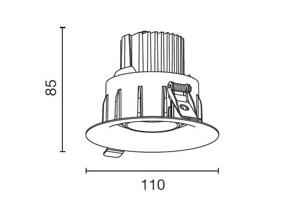 Круглый литой алюминиевый потолочный светильник WayPoint BACK ARCH-00025610 - Вид №2