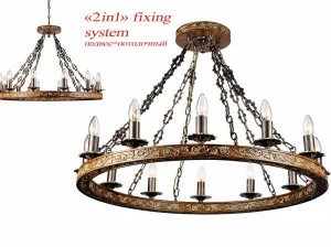 Люстра дизайнерская Reveal бронза 1272-12PC SUPERNW ДИЗАЙНЕРСКИЕ, КОЛЕСО 055925 Бронза