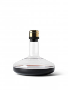 4683829 MENU Графин для передышки вина, Deluxe Стекло прозрачное | Латунь