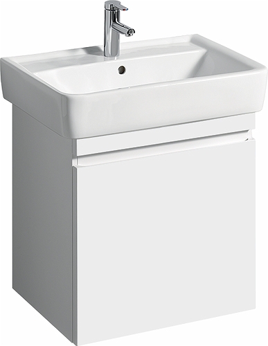 44759 IFO Renova Плоская тумба для умывальника, с ящиком и внутренним ящиком, W = 524 мм, W1 = 600 мм, T = 438 мм, глянцевый белый  - Вид №6