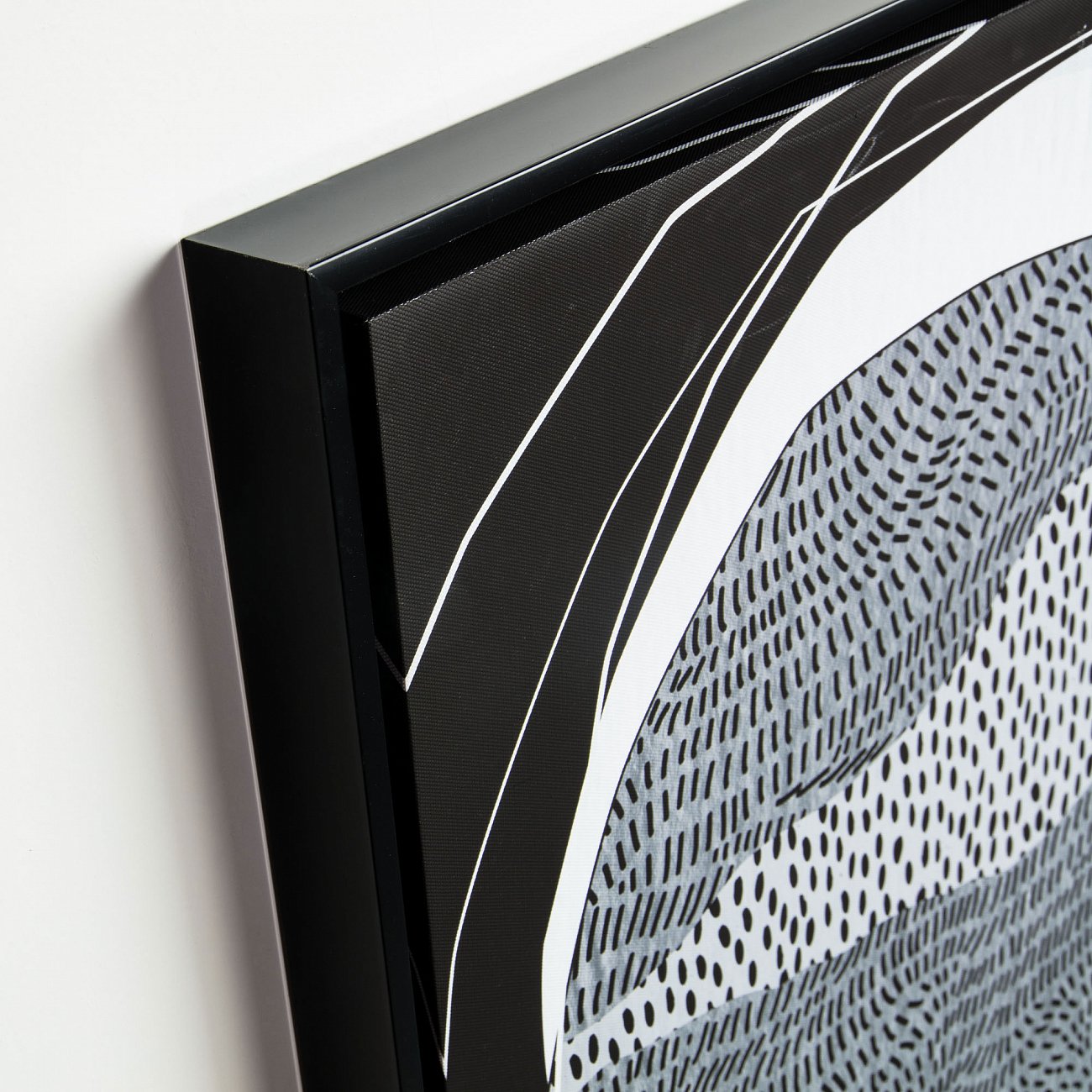 Картина на холсте 60х60 см черно-белая Yanick от La Forma LA FORMA  343102 Белый;серый;черный  - Вид №1