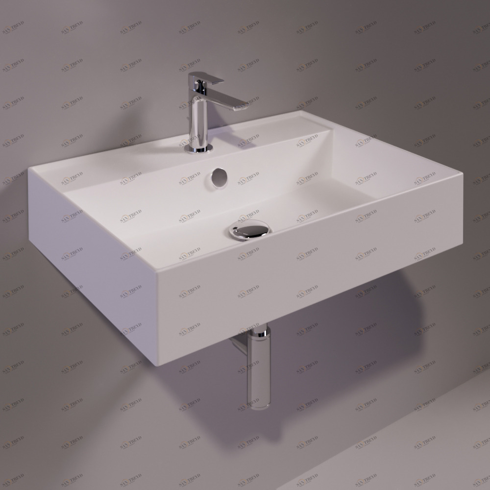 AG61BIANCOMATT Подвесная раковина настенная прямоугольная Simas Agile белая