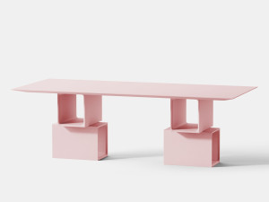 Прямоугольный бетонный стол