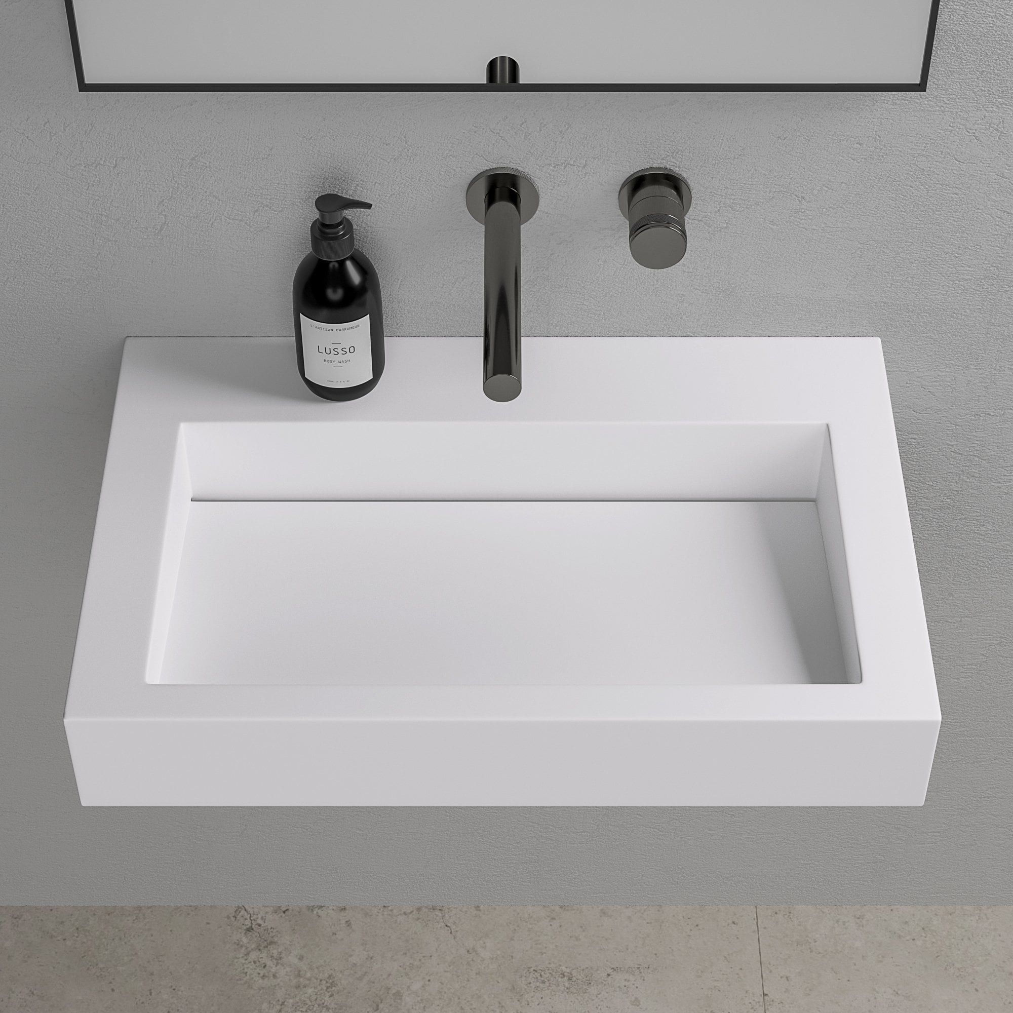 Прямоугольный подвесной умывальник из смолы LUSSO AURA ARCH-00101582 - Вид №4