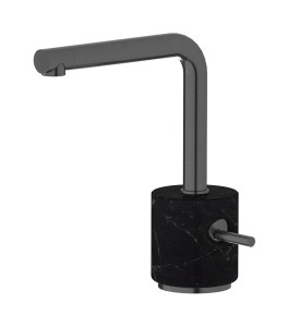 Смеситель для раковины на 1 отверстие в комплекте с донным клапаном WE ARE IB mm200cs_2 Brushed Black Chrome Marmo