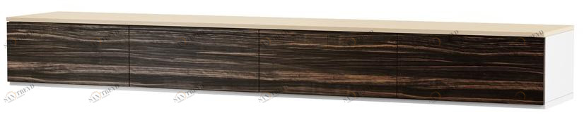 DWFI Низкая тумба под телевизор из фанерованной древесины с ящиками  00002575 