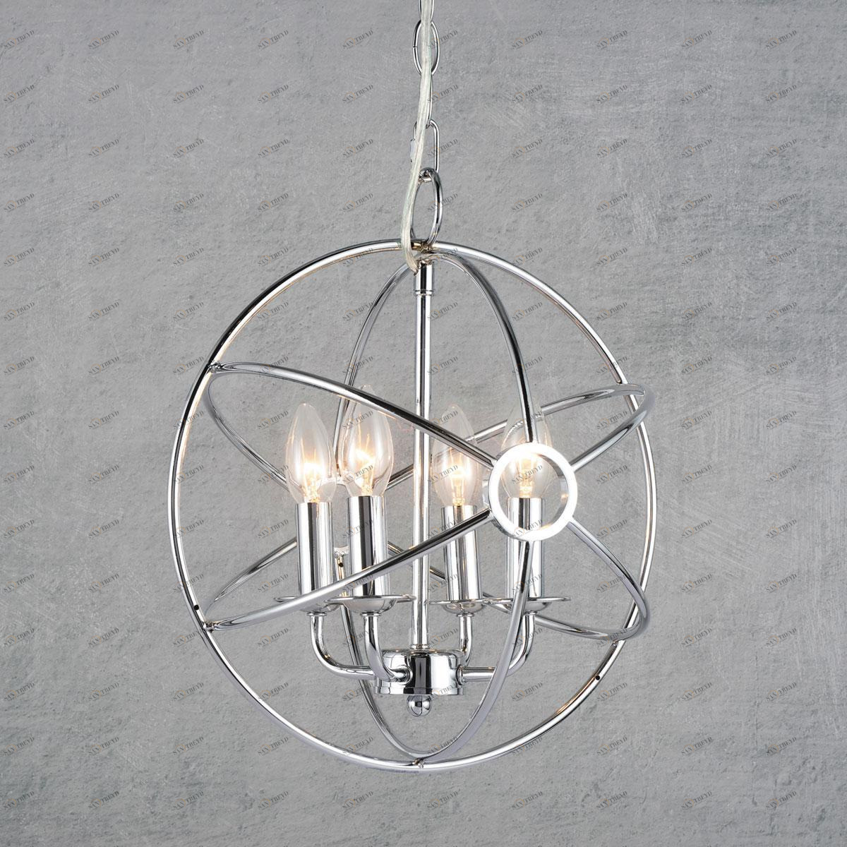 Подвесная люстра Loft IT Castle Chrome Loft1193-4 LOFT IT ДИЗАЙНЕРСКИЕ, CASTLE CHROME, ШАР 118167 Хром 