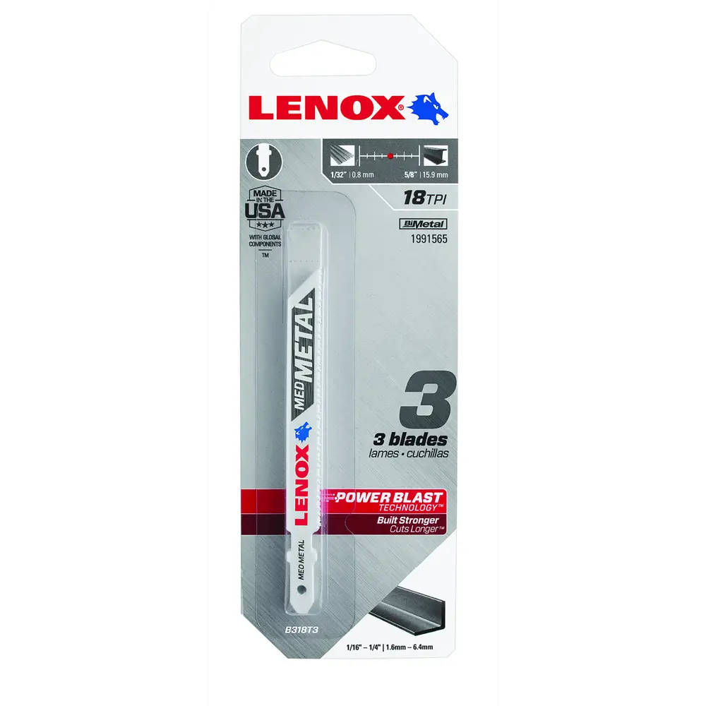 Пилки для лобзика по металлу B318T Lenox, 3 шт. 82582652 STLM-2008110  - Вид №5