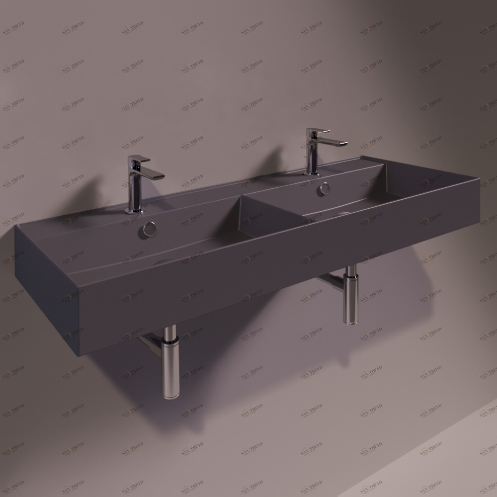 AG121DANTRACITEMATT Подвесная раковина настенная прямоугольная Simas Agile черная