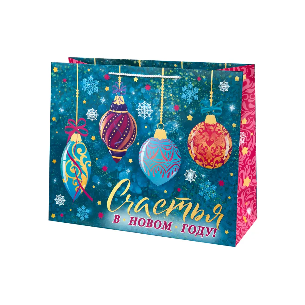 Пакет подарочный «Счастья в новом году» 41x33 см 82801952 STLM-2176844 Santreyd 