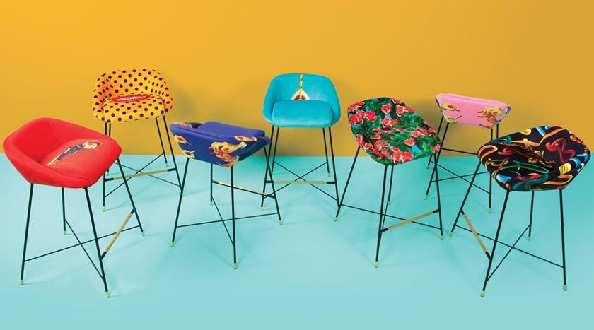 Seletti Высокий табурет из ткани со спинкой Seletti wears toiletpaper 16166 - Вид №8